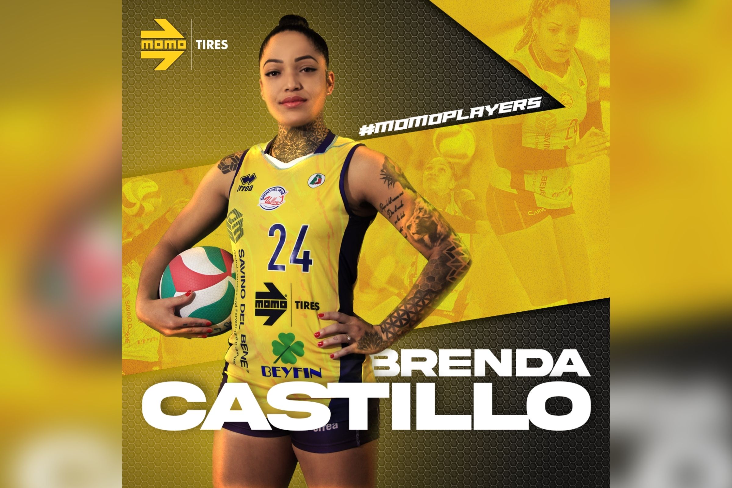 MOMO Tires a fianco della pallavolista Brenda Castillo